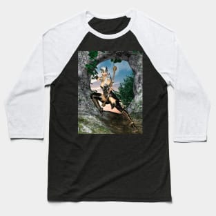 Archer Woman with Bow and Arrow Baseball T-Shirt